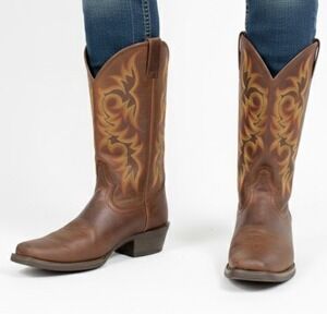 Justin Boots USA Style 2551 Oiled Leather Western Cowboy Men's Size 9